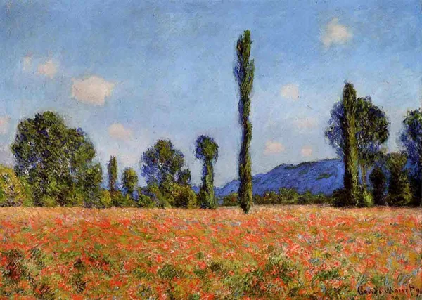 Poppy_Field*_(1887),_A_Painting_by_Claude_Monet,_Unframed_Canvas_Print,_Multicolor