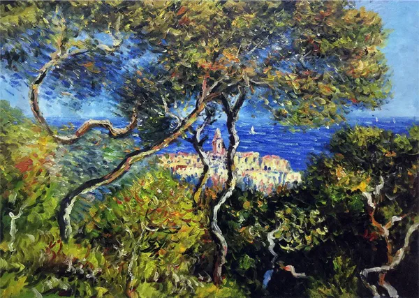 Bordighera*_(1884),_A_Painting_by_Claude_Monet,_Unframed_Canvas_Print,_Multicolor
