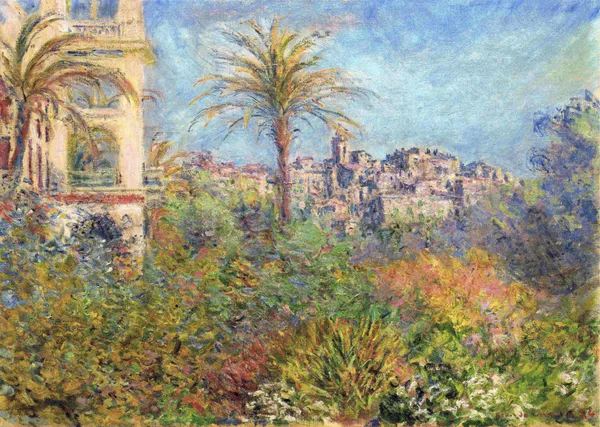 Villas_at_Bordighera*_(1884),_A_Painting_by_Claude_Monet,_Unframed_Canvas_Print,_Multicolor