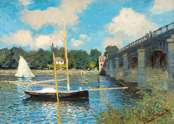 The_Bridge_at_Argenteuil*_(1874_),_A_Painting_by_Claude_Monet,_Unframed_Canvas_Print,_Multicolor