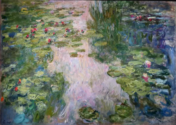 *Water_Lillies-4*,_A_Painting_by_Claude_Monet,_Unframed_Canvas_Print,_Multicolor