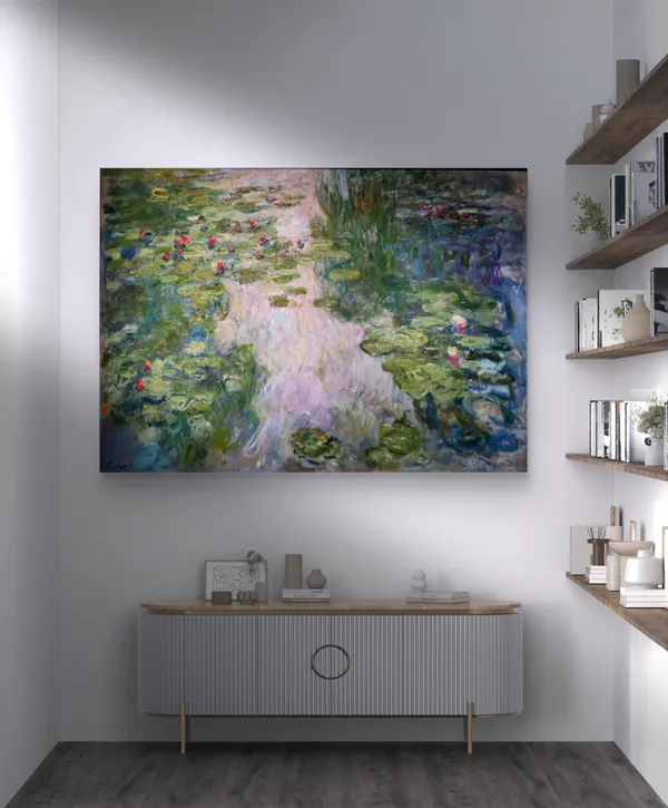*Water_Lillies-4*,_A_Painting_by_Claude_Monet,_Unframed_Canvas_Print,_Multicolor
