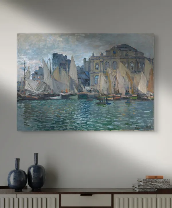 View_of_Le_Havre*_(1873),_A_Painting_by_Claude_Monet,_Unframed_Canvas_Print,_Multicolor