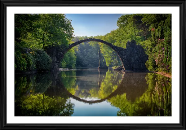 Calm_River_&_Quiet_Lush_Green_Jungle-_Nature_Theme_Wall_Decor,_Framed,_Multicolor