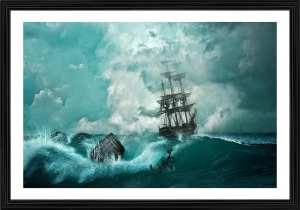 Green_Storm_in_the_Carebian_Sea-_Nature_Theme_Wall_Decor,_Framed,_Multicolor