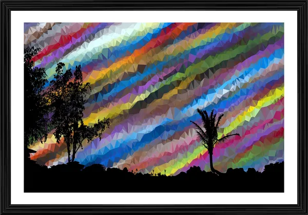 Colours_of_the_Sky_in_the_Dark_Evening-_Nature_Theme_Wall_Decor,_Framed,_Multicolor