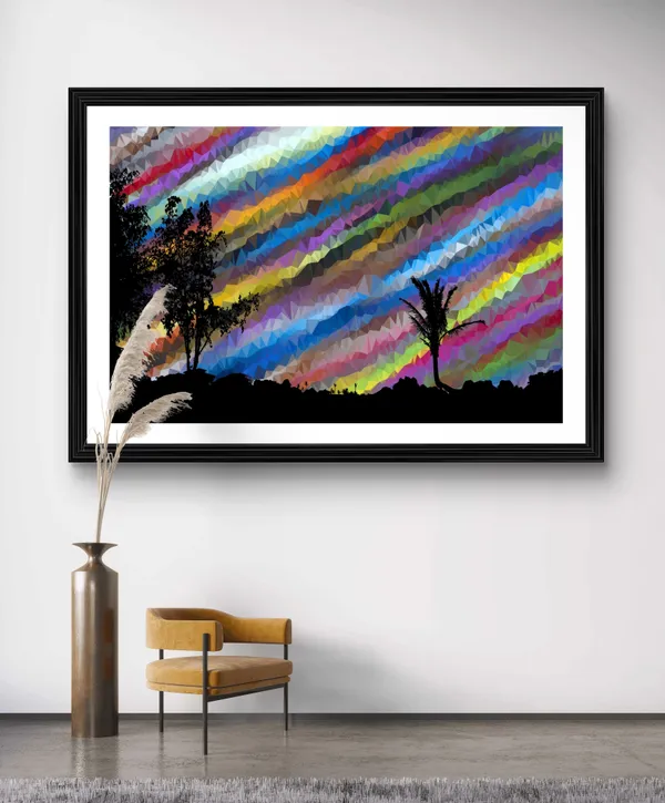 Colours_of_the_Sky_in_the_Dark_Evening-_Nature_Theme_Wall_Decor,_Framed,_Multicolor