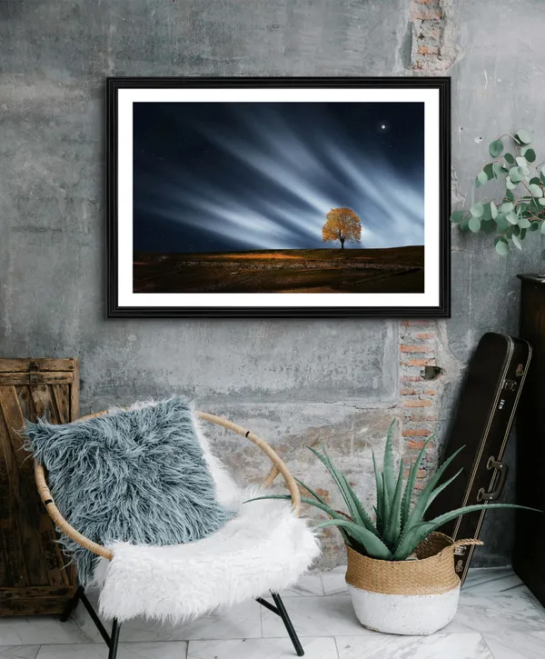 Enlightened_Tree_Alone_in_the_Desert-_Nature_Theme_Wall_Decor,_Framed,_Multicolor