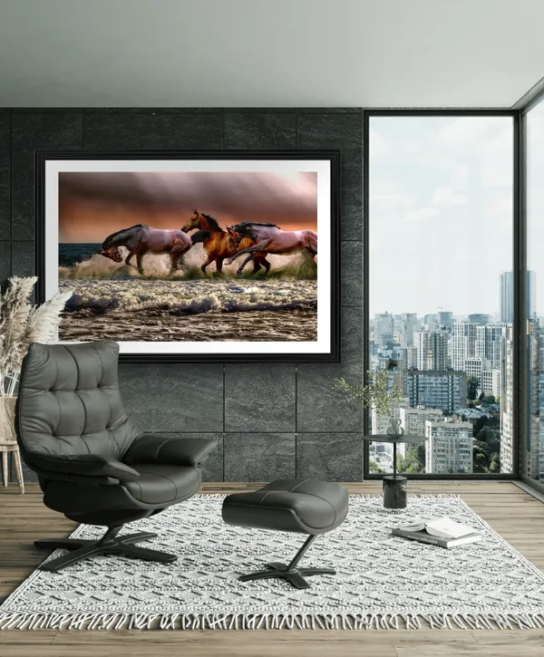 Horses_on_the_Stormy_Beach-_Nature_Theme_Wall_Decor,_Framed,_Multicolor