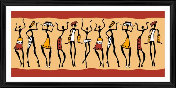 Dancing_Warli_Couples_Modern_Art_Theme_Wall_Decor,_Framed,_Multicolor