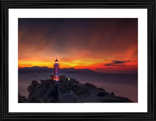 Lighthouse_(2),_Nature_Theme_Wall_Decor,_Framed,_Multicolor