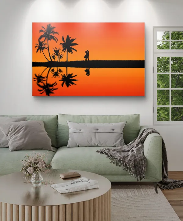 Couple_on_the_Sunset_Beach-_Nature_Theme_Wall_Decor,_Framed,_Multicolor