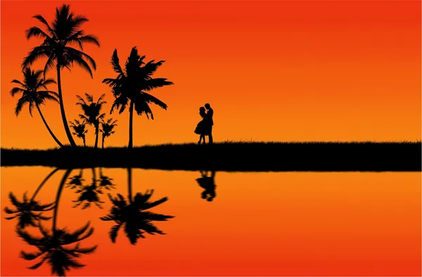 Couple_on_the_Sunset_Beach-_Nature_Theme_Wall_Decor,_Framed,_Multicolor