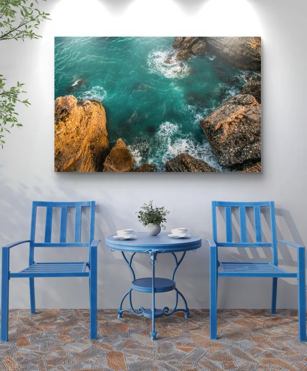 Sea_Green_Tides_Playing_with_the_Rocky_Beach-_Nature_Theme_Wall_Decor,_Framed,_Multicolor