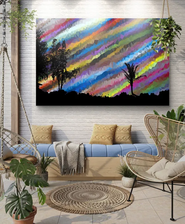 Colours_of_the_Sky_in_the_Dark_Evening-_Nature_Theme_Wall_Decor,_Framed,_Multicolor