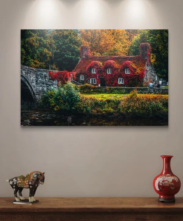 Farmhouse_in_the_Dreams-_Nature_Theme_Wall_Decor,_Framed,_Multicolor