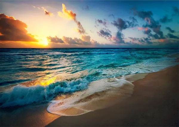 Sunset_at_the_Blue_Sea,_Nature_Theme_Wall_Decor,_Framed,_Multicolor