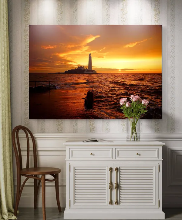 Lighthouse_(3),_Nature_Theme_Wall_Decor,_Framed,_Multicolor