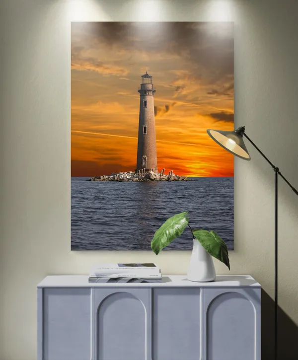 Lighthouse_(6),_Nature_Theme_Wall_Decor,_Framed,_Multicolor