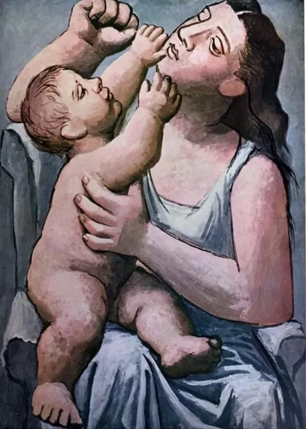 Mother_and_Child_1921,_A_Painting_by_Pablo_Picasso,_Framed_Canvas,_Wall_Decor,_Multicolor