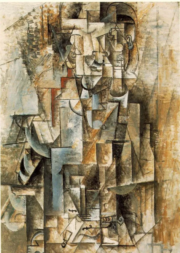 Man_with_A_Violin,_1912,_A_Painting_by_Pablo_Picasso,_Framed_Canvas,_Wall_Decor,_Multicolor