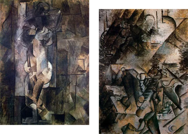 Woman_with_Guitar_and_Piano,_Paintings_by_Pablo_Picasso,_Framed_Canvas,_Set_of_2,_Multicolor