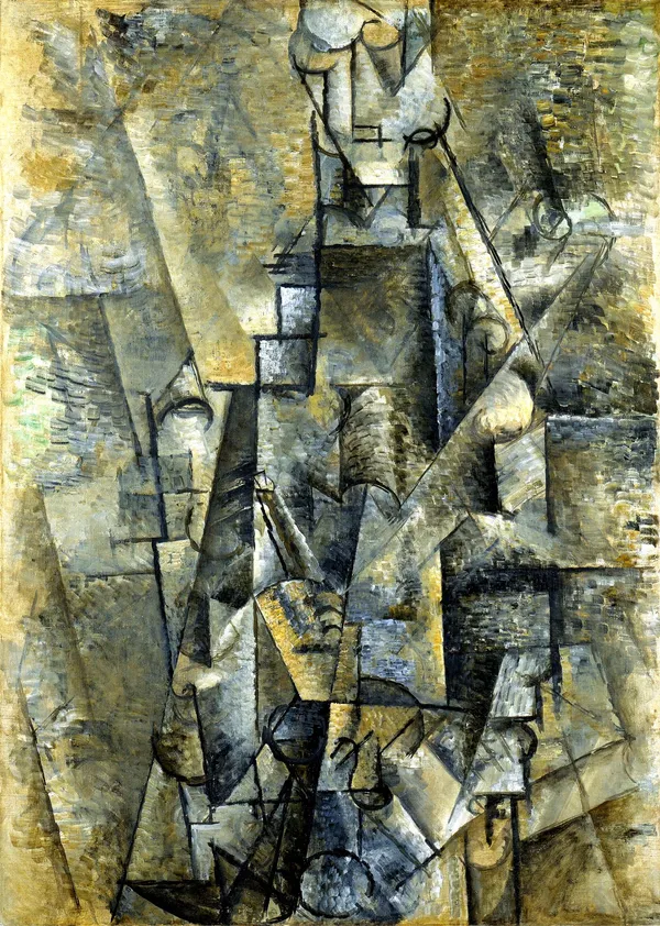 Man_with_A_Clarinet_1911,_A_Painting_by_Pablo_Picasso,_Framed_Canvas,_Multicolor