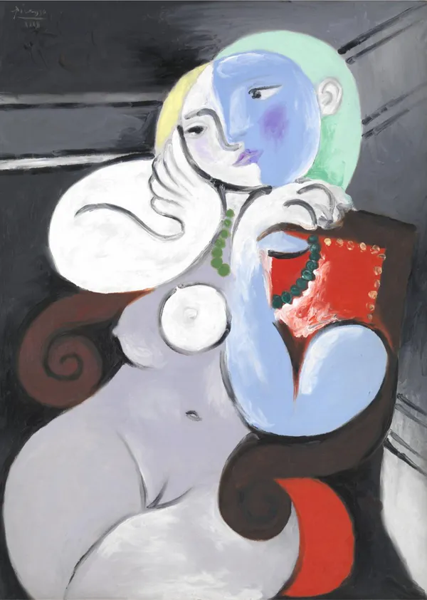 Nude_Woman_in_A_Red_Armchair_1932,_A_Painting_by_Pablo_Picasso,_Framed_Canvas,_Multicolor