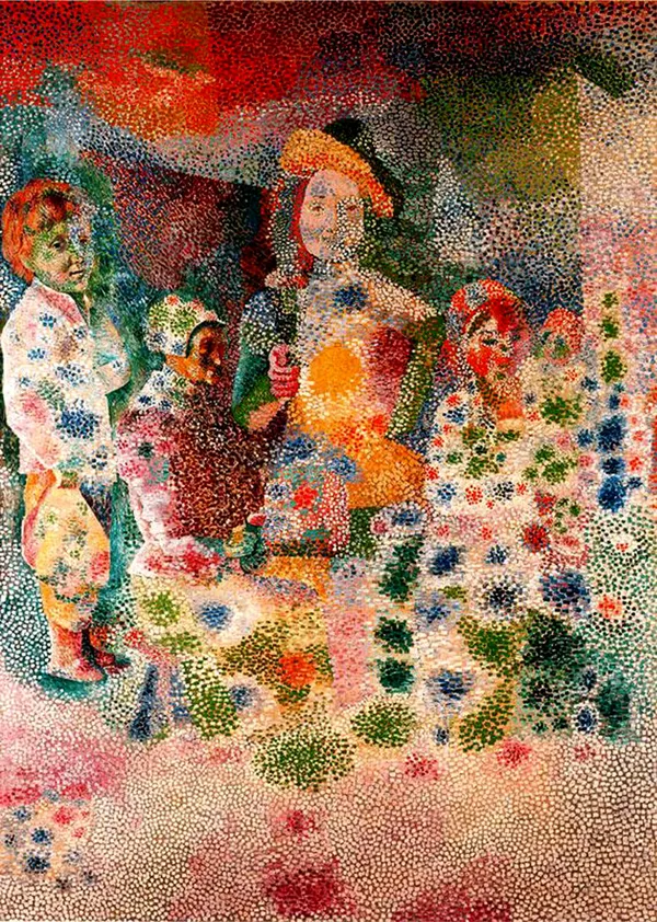 The_Peasants_Repast_1917,_A_Painting_by_Pablo_Picasso,_Framed_Canvas,_Multicolor