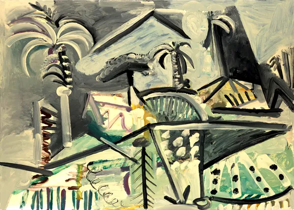 Landscape_1972,_A_Painting_by_Pablo_Picasso,_Framed_Canvas,_Multicolor