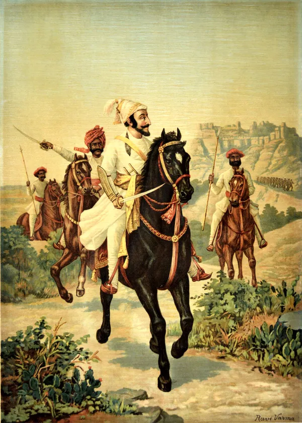 Chhatrapati_Shivaji_(1896)-_A_Painting_by_Raja_Ravi_Varma,_Wall_Decor,_Framed_Canvas,_Multicolor