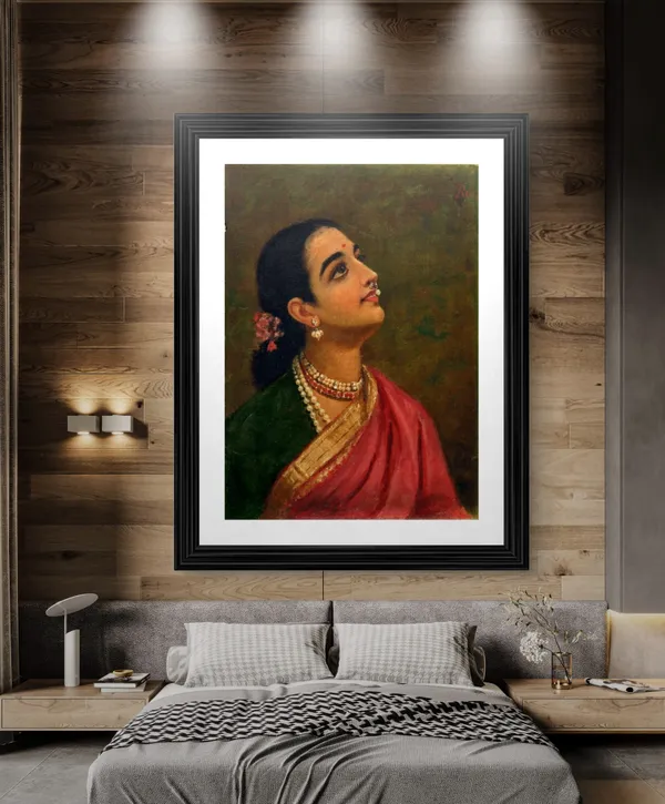 Maharashtrian_Woman_(1891),_A_Raja_Ravi_Varma_Painting,_Framed,_Wall_Decor,_Multicolor