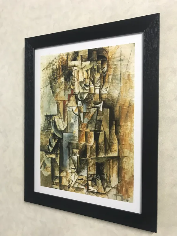 The_Piano_Accordionist_&_Man_with_A_Violin,_Paintings_by_Pablo_Picasso,_Framed,_Set_of_2,_,_Multicolor