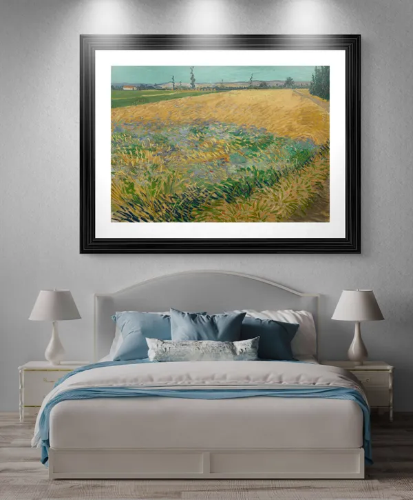 Wheatfield_1888,_A_Painting_by_Van_Gogh,_Framed,_Wall_Decor,_Multicolor