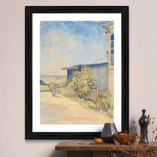 Shed_with_Sunflowers_1887,_A_Painting_by_Van_Gogh,_Framed,_Wall_Decor,_Multicolor