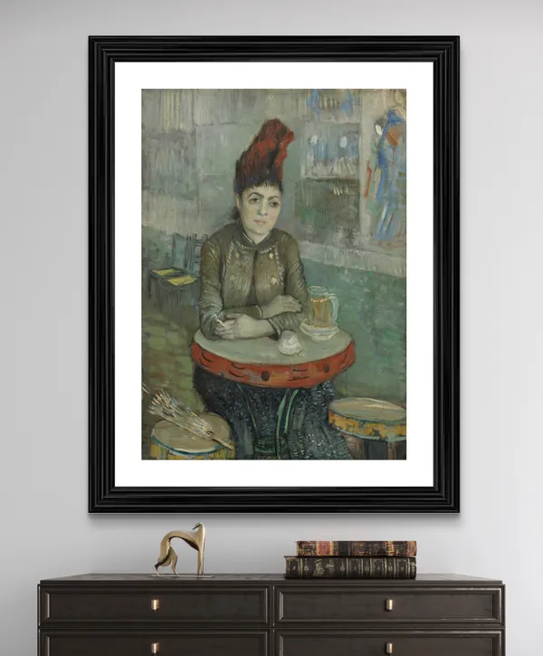 Agostina_in_the_Cafe_1887,_A_Painting_by_Van_Gogh,_Framed,_Wall_Decor,_Multicolor