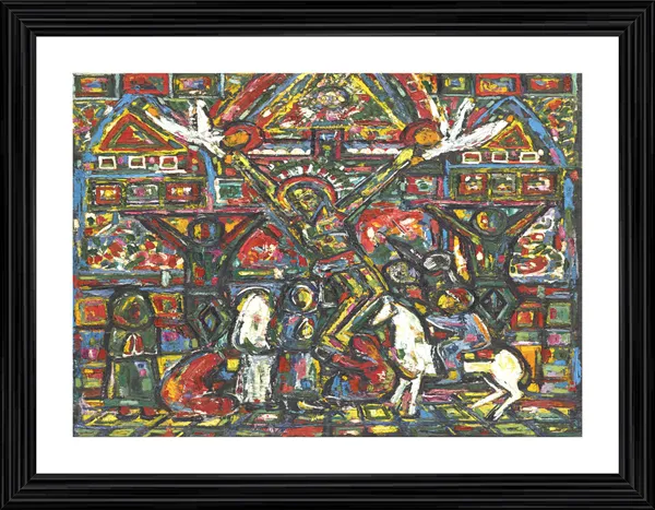 Golgotha_in_Goa_(1981),_A_Painting_by_Souza,_Framed,_Wall_D�cor,_Multicolor