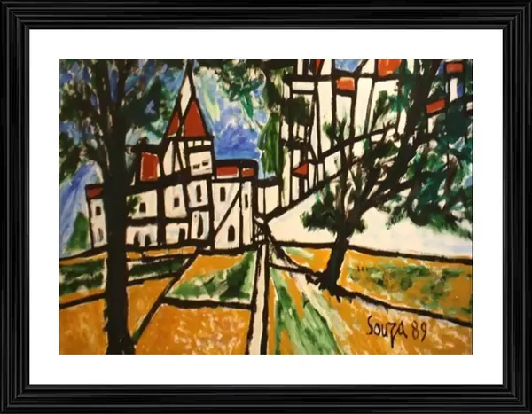 Goa_Landscape_(1989),_A_Painting_by_Souza,_Framed,_Wall_D�cor,_Multicolor