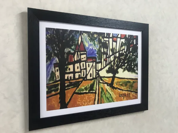 Goa_Landscape_(1989),_A_Painting_by_Souza,_Framed,_Wall_D�cor,_Multicolor