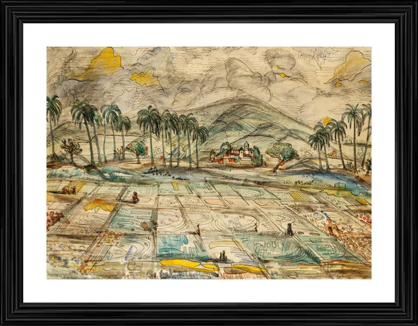 Landscape_of_the_Rice_Fields_(1942),_A_Painting_by_Souza,_Framed,_Wall_D�cor,_Multicolor