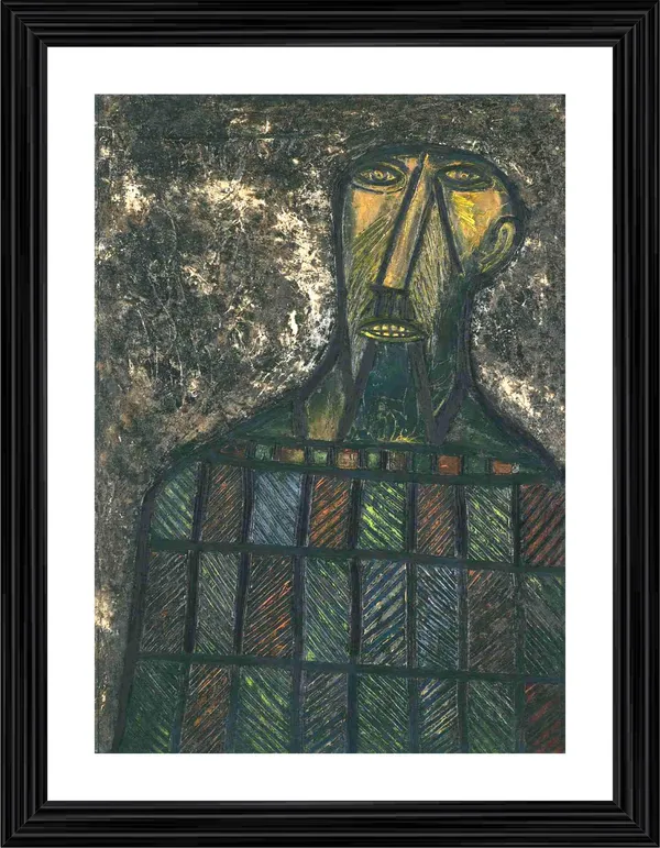 The_Saint_(1966),_A_Painting_by_Souza,_Framed,_Wall_D�cor,_Multicolor