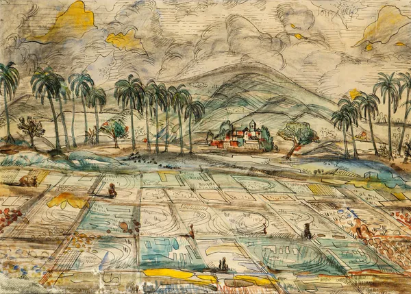 Landscape_of_the_Rice_Fields_(1942),_A_Painting_by_Souza,_Framed,_Wall_D�cor,_Multicolor