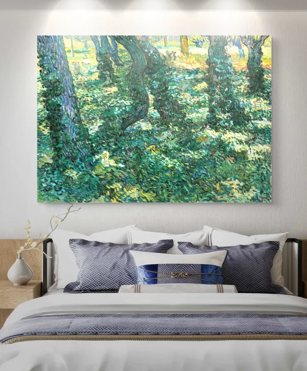 Undergrowth_1889,_A_Painting_by_Van_Gogh,_Framed_Canvas,_Wall_Decor,_Multicolor