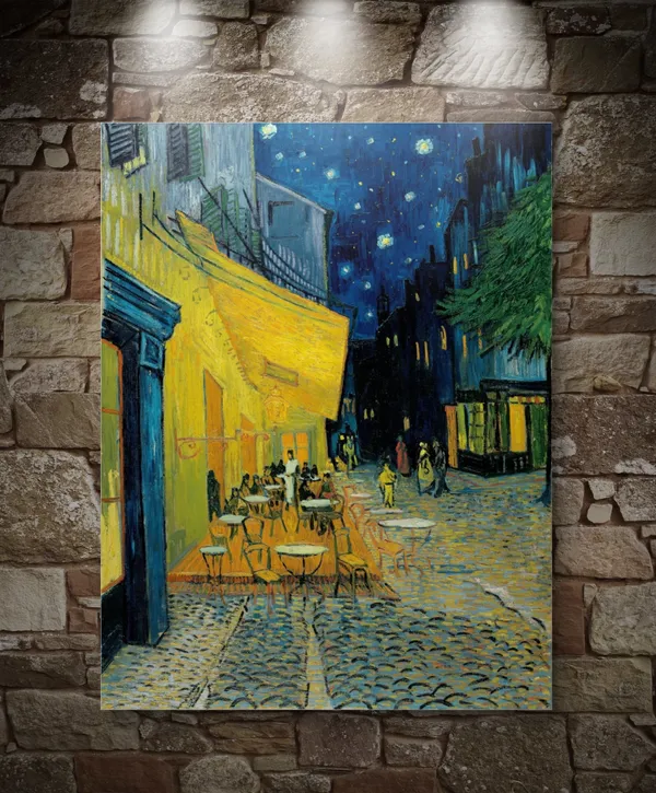 �Cafe_Terrace_at_Night_&_Church_at_Auvers,_Framed,_Wall_D�cor,_Multicolor