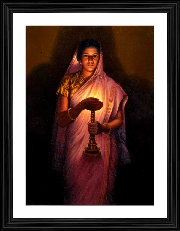 Glow_of_Hope,_A_Painting_by_S._L._Haldankar,_Framed,_Wall_D�cor,_Multicolor