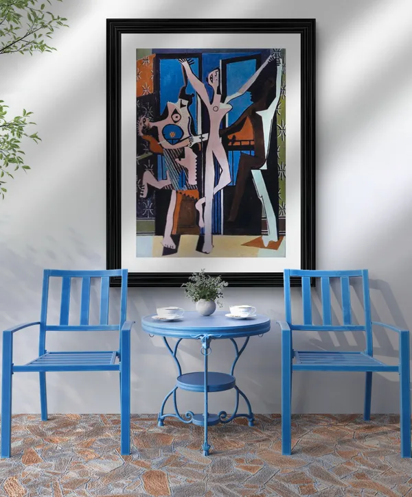 Three_Dancers_&_Three_Musicians,_Paintings_by_Pablo_Picasso,_Framed,_Set_of_2,_,_Multicolor