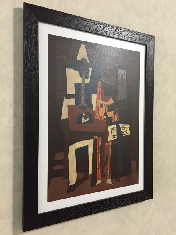 Three_Dancers_&_Three_Musicians,_Paintings_by_Pablo_Picasso,_Framed,_Set_of_2,_,_Multicolor