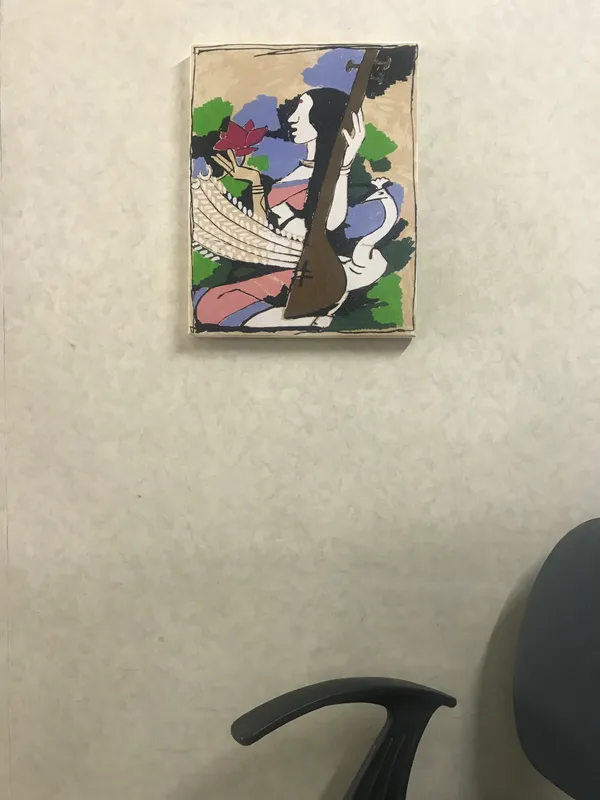 Saraswati-_M.F._Husain's_Painting,_Framed_Canvas,_Wall_Decor,_Multicolor