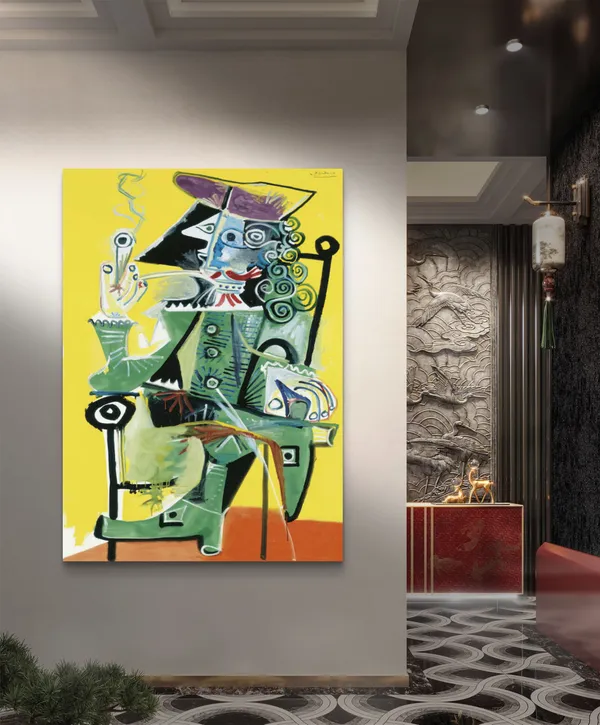 Musketeer_1968,_A_Painting_by_Pablo_Picasso,_Framed_Canvas,_Multicolor