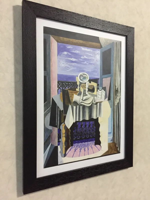 Still_Life_from_Window_&_Pigeons_at_Cannes,_Paintings_by_Pablo_Picasso,_Framed,_Set_of_2,_,_Multicolor